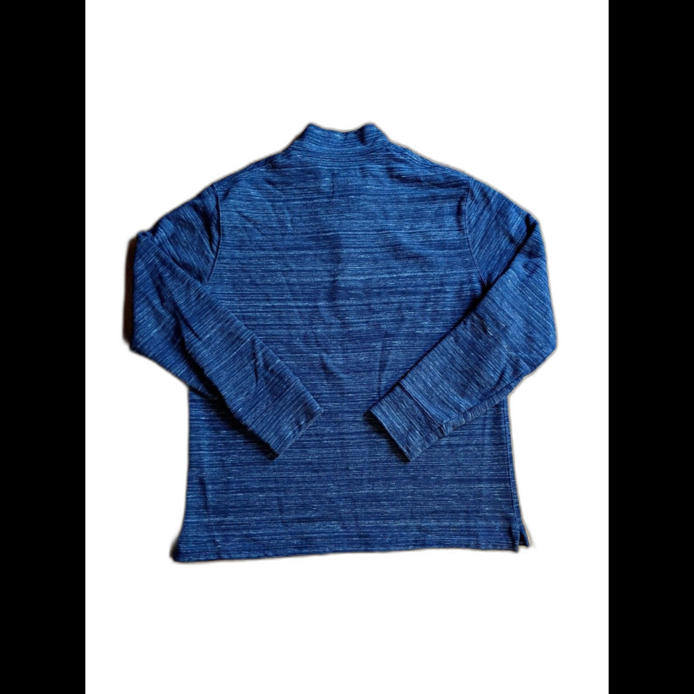Relwen Mens XL Blue Heather Long Sleeve Henley pullover - Picture 2 of 10
